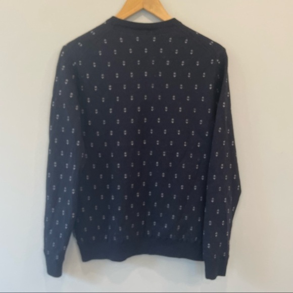 TED Baker Patterned Navy Sweater - Picture 6 of 6